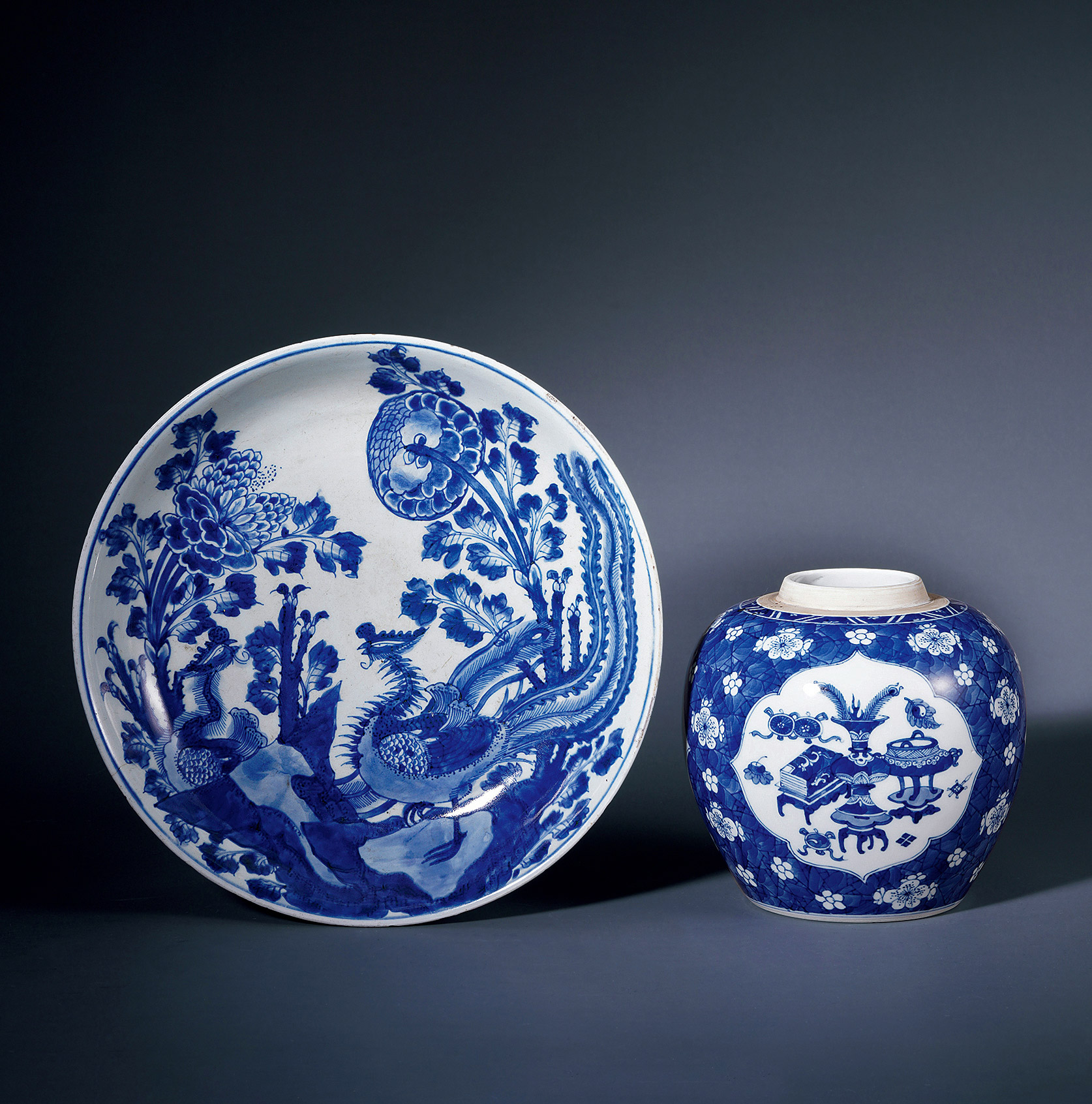 中国明時代六面染付(青花)壺 青花云龙纹执壶– [临渊阁]天地一家春